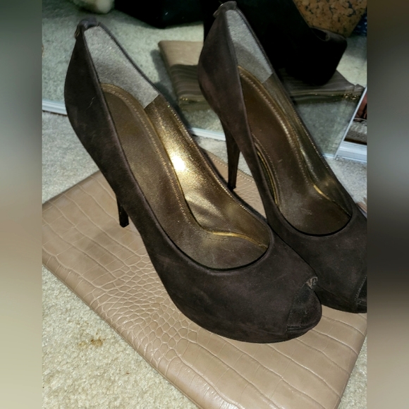 Stuart Weitzman Peep toe 2in platform pumps - Picture 1 of 6